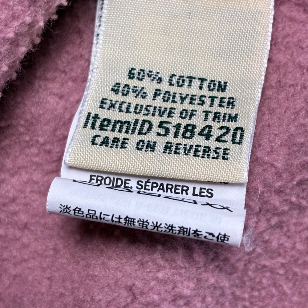 Full Zip Hoodie Women's 3X Plus Mauve Fleece L.L. Bean Gorpcore Work Wear Rugged - Picture 9 of 16
